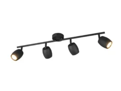 LED Deckenstrahler 4-flammig aus Metall Schwarz Breite 70,5cm