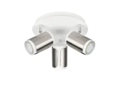 LED Deckenstrahler 3-flammig Metall Weiß / Silber, rund Ø 30cm