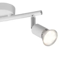 LED Deckenstrahler 2-flammig Metall Weiß, Breite 25cm