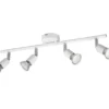 LED Deckenstrahler 4-flammig Metall Weiß, Breite 50cm