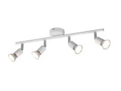 LED Deckenstrahler 4-flammig Metall Weiß, Breite 50cm