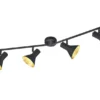 LED Deckenstrahler Metall Schwarz Gold 4-flammig, Breite 84,5cm