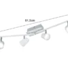 LED Deckenstrahler NARCOS 4-flammig Weiß, Breite 81,5cm