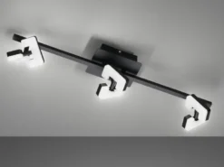 LED Deckenstrahler RAY Schwarz 3-flammig, Breite 60cm