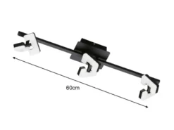 LED Deckenstrahler RAY Schwarz 3-flammig, Breite 60cm