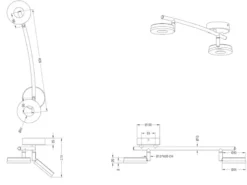 LED Deckenstrahler RENNES 2-flammig Metall Silber Chrom, Breite 40cm