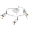LED Deckenstrahler Rondell 3-flammig Metall Weiß, Ø 26cm