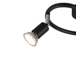 LED Deckenstrahler Rondell 3-flammig Schwarz, Ø 26cm
