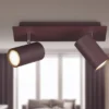 LED Deckenstrahler Rostfarben 2-flammig, Breite 30cm