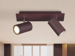 LED Deckenstrahler Rostfarben 2-flammig, Breite 30cm