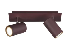 LED Deckenstrahler Rostfarben 2-flammig, Breite 30cm