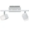 LED Deckenstrahler ROUBAIX 2-flammig Weiß matt, Breite 34cm
