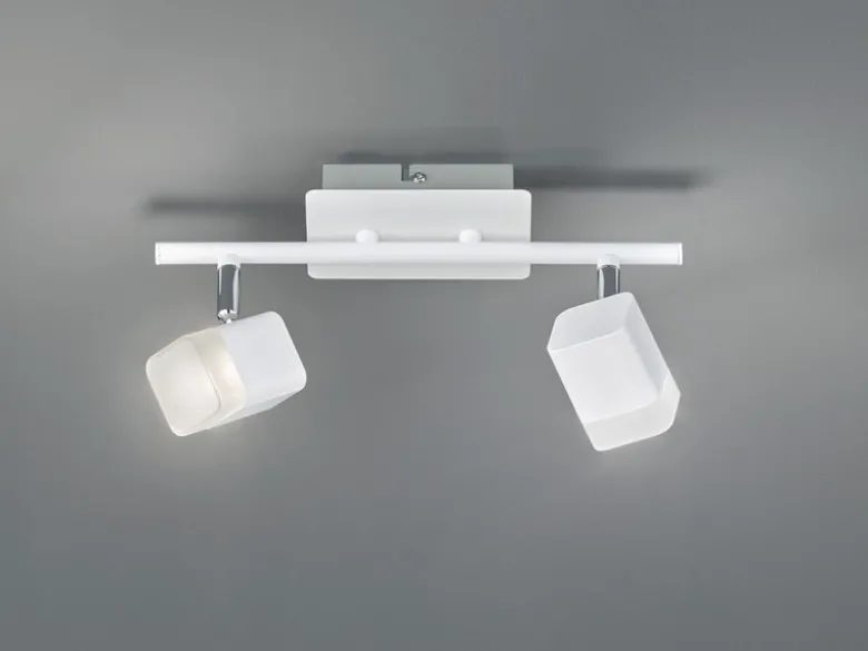 LED Deckenstrahler ROUBAIX 2-flammig Weiß matt, Breite 34cm