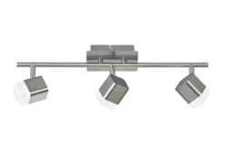 LED Deckenstrahler ROUBAIX 3-flammig Silber matt, Breite 48cm
