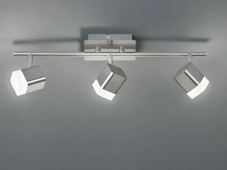 LED Deckenstrahler ROUBAIX 3-flammig Silber matt, Breite 48cm