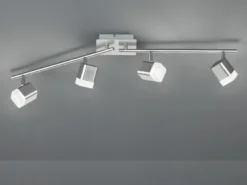 LED Deckenstrahler ROUBAIX 4-flammig Silber matt, Breite 78cm