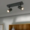 LED Deckenstrahler Schwarz 2-flammig, Breite 26cm
