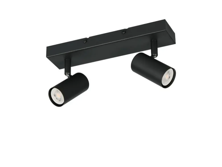 LED Deckenstrahler Schwarz 2-flammig, Breite 26cm