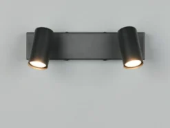 LED Deckenstrahler Schwarz 2-flammig, Breite 26cm