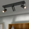 LED Deckenstrahler Schwarz 3-flammig, Breite 41cm