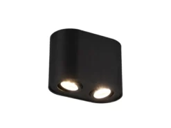 LED Deckenstrahler Schwarz 2-flammig Spots schwenkbar, Breite 17cm