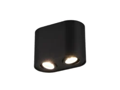 LED Deckenstrahler Schwarz 2-flammig Spots schwenkbar, Breite 17cm