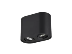 LED Deckenstrahler Schwarz 2-flammig Spots schwenkbar, Breite 17cm