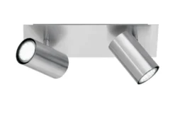 LED Deckenstrahler Silber 2-flammig, Breite 30cm