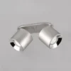 LED Deckenstrahler Silber 2 Spots schwenkbar dimmbar, Breite 18cm