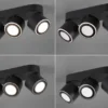 LED Deckenstrahler TAURUS 3-flammig Schwarz, Breite 27,3cm