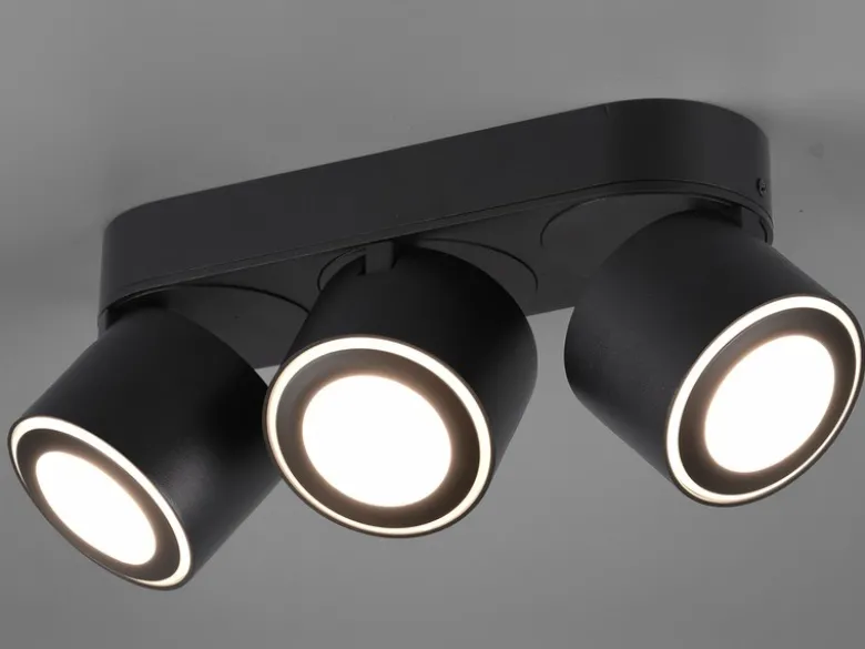 LED Deckenstrahler TAURUS 3-flammig Schwarz, Breite 27,3cm