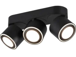 LED Deckenstrahler TAURUS 3-flammig Schwarz, Breite 27,3cm