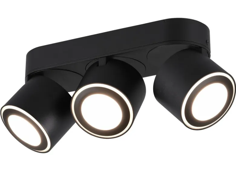 LED Deckenstrahler TAURUS 3-flammig Schwarz, Breite 27,3cm