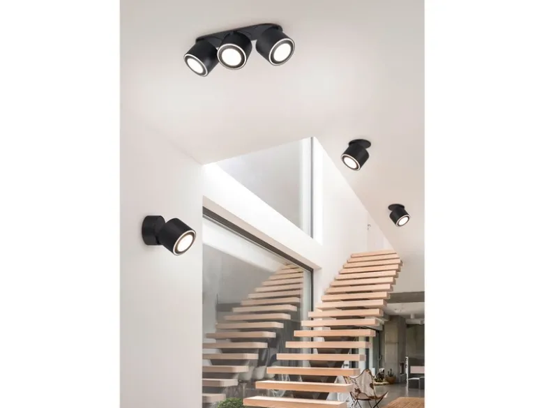 LED Deckenstrahler TAURUS 2-flammig Schwarz, Breite 18cm
