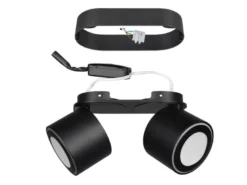LED Deckenstrahler TAURUS 2-flammig Schwarz, Breite 18cm