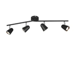 LED Deckenstrahler TOULOUSE Schwarz 4-flammig, Arme schwenkbar, Breite 78cm