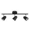 LED Deckenstrahler TOULOUSE Schwarz 3-flammig, Breite 48cm