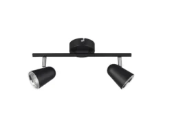 LED Deckenstrahler TOULOUSE Schwarz 2-flammig, Breite 34cm