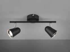 LED Deckenstrahler TOULOUSE Schwarz 2-flammig, Breite 34cm