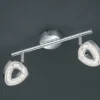 LED Deckenstrahler TOURS 2-flammig Silber Chrom, Breite 30cm