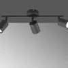 LED Deckenstrahler VANO Schwarz 3-flammig, Breite 42cm