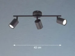 LED Deckenstrahler VANO Schwarz 3-flammig, Breite 42cm