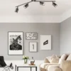 LED Deckenstrahler VANO Schwarz 4-flammig, Breite 79cm