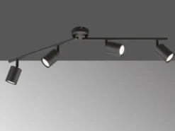 LED Deckenstrahler VANO Schwarz 4-flammig, Breite 79cm