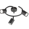 LED Deckenstrahler VANO Schwarz Rondell 3-flammig, Ø 38cm