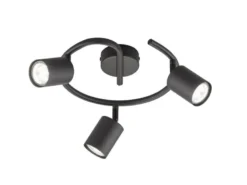 LED Deckenstrahler VANO Schwarz Rondell 3-flammig, Ø 38cm