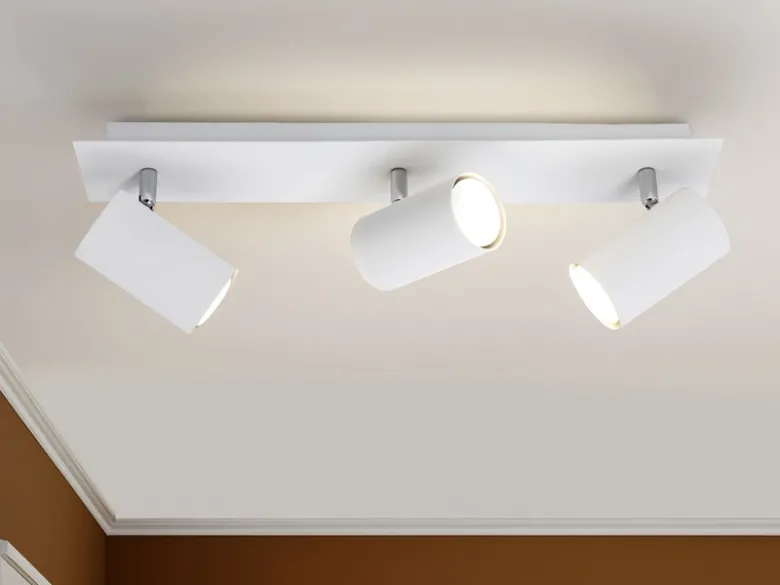 LED Deckenstrahler Weiß 3-flammig, Breite 48cm