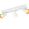 LED Deckenstrahler Weiß Gold 3-flammig, Breite 46cm