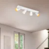 LED Deckenstrahler Weiß Gold 4-flammig, Breite 64cm