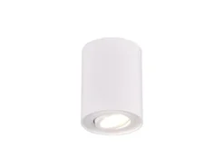 LED Deckenstrahler Weiß mit schwenkbarem Spot, Ø 9,6cm